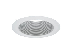 Halo 5102 5" White Tapered Metal Baffle, White Self-Flange Ring - Ready Wholesale Electric Supply and Lighting