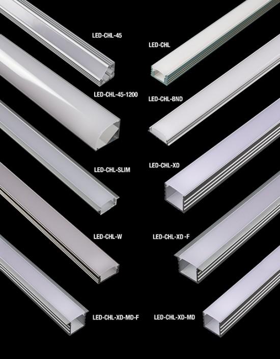 GM Lighting LED-CHL-XD-F-8 8FT Extruded Aluminum Linear LED Tape Mounting Flanged Deep ChanneL - Ready Wholesale Electric Supply and Lighting