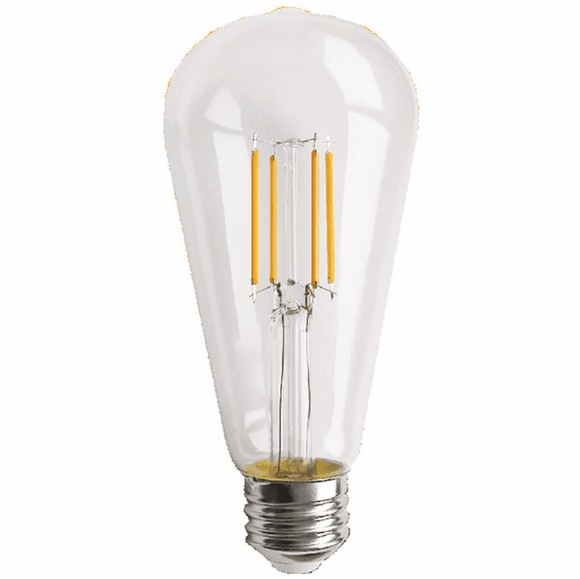 Cyber Tech Lighting LB60CAST21-WW3PK 5.5W LED Classic Edison Filament Clear ST21 Type Bulb Warm White