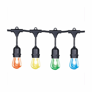 Cyber Tech Lighting SL48-15RGB 48ft RGB String Light w/ Color Changing Remote incl. 15 LED S14 Lamps - Ready Wholesale Electric Supply and Lighting