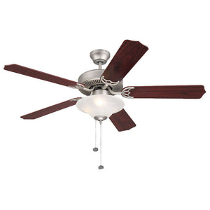 Westgate WFL-105-PC-5B-52-SN-RWSO 52" Reversible Rosewood & Silver Oak MDF Finish 5-Blade Ceiling Fan and Light, 7W, 3000K - Ready Wholesale Electric Supply and Lighting