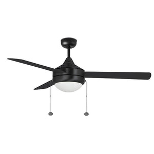 Westgate WFL-112-PC-3B-52-MCT-BK-BK 52" Black Finish Plywood 3-Blade Ceiling Fan & Light, 20W, 3000K/4000K/5000K - Ready Wholesale Electric Supply and Lighting
