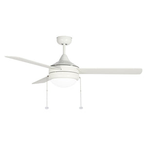 Westgate WFL-112-PC-3B-52-MCT-WH-WH 52" White Finish Plywood 3-Blade Ceiling Fan & Light, 20W, 3000K/4000K/5000K - Ready Wholesale Electric Supply and Lighting