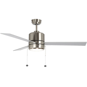 Westgate WFL-115-PC-3B-52-MCT-BN-RWS 52" Reversible Rosewood & Silver Finish Plywood 3-Blade Ceiling Fan & Light, 20W, 3000K/4000K/5000K - Ready Wholesale Electric Supply and Lighting