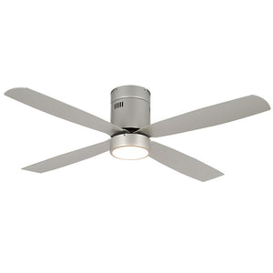Westgate WFL-118-WS-4B-52-30K-BN-S 52" Brush Nickel & Silver Finish AB 4-Blade Ceiling Fan & Light, 19W, 3000K - Ready Wholesale Electric Supply and Lighting