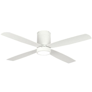 Westgate WFL-118-WS-4B-52-30K-WH-WH 52" White Finish AB 4-Blade Ceiling Fan & Light, 19W, 3000K - Ready Wholesale Electric Supply and Lighting