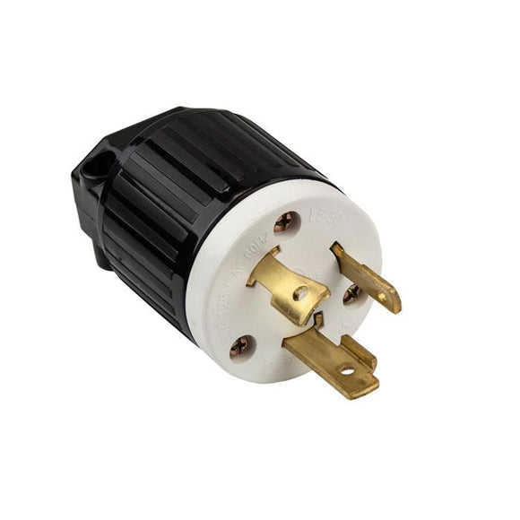 Enerlites 66450-BK - INDUSTRIAL GRADE, LOCKING MALE PLUG, 30A, 125V, 2-POLE, 3-WIRE, NEMA L5-30P - Ready Wholesale Electric Supply and Lighting