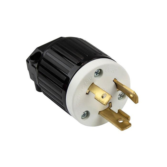 Enerlites 66461-BK - INDUSTRIAL GRADE, LOCKING MALE PLUG, 30A, 250V, 2-POLE, 3-WIRE, NEMA L6-30P - Ready Wholesale Electric Supply and Lighting