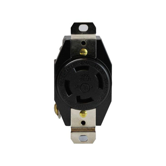 Enerlites 66490-BK - INDUSTRIAL GRADE, LOCKING RECEPTACLE, 30A, 125/250V, 3-POLE, 4-WIRE, NEMA L14-30R - Ready Wholesale Electric Supply and Lighting