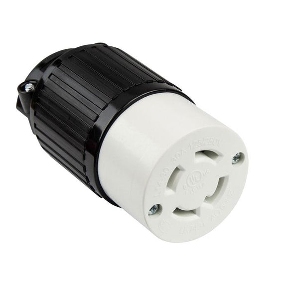 Enerlites 66492-BK - INDUSTRIAL GRADE, LOCKING CONNECTOR, 30A, 125/250V, 3-POLE, 4-WIRE, NEMA L14-30C - Ready Wholesale Electric Supply and Lighting