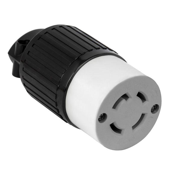 Enerlites 66802-BK - INDUSTRIAL GRADE, LOCKING CONNECTOR L15-30C..30AMP 250VAC 3P, 4W, 3PY,GROUNDING - Ready Wholesale Electric Supply and Lighting