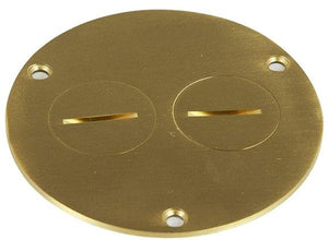 Enerlites 975501-C - 4" Dia. Flush Round Cover Plate w/20A Duplex Tamper & Weather Resistant Receptacle - Ready Wholesale Electric Supply and Lighting