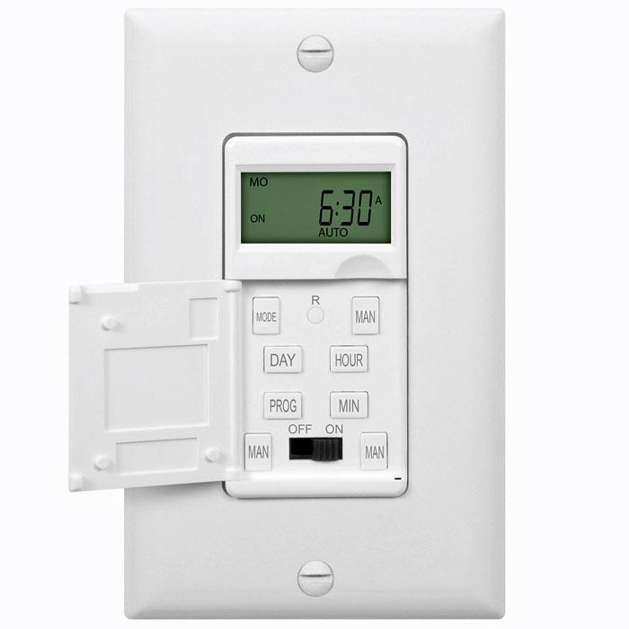 Enerlites HET01CW 7Day Digital InWall Programmable Timer Switch