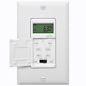 Enerlites HET01-C-W - 7-Day Digital In-Wall Programmable Timer Switch - Ready Wholesale Electric Supply and Lighting