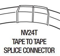 GM Lighting NV24T-SP Tape to Tape Splice Connector - Ready Wholesale Electric Supply and Lighting