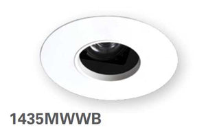 HALO 1435MWWB 4" Round Pinhole with Oculus, Open, 35 degree Tilt, Matte White with White Baffle - Ready Wholesale Electric Supply and Lighting