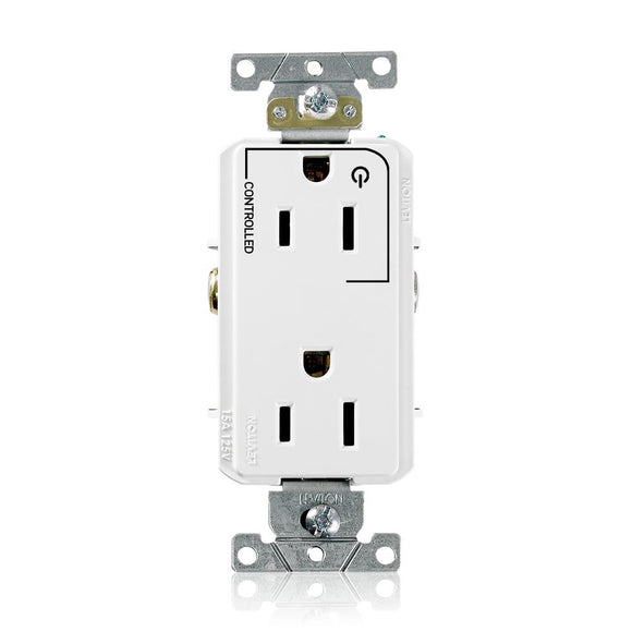 Leviton 16252-1P - Decora Plus Duplex Receptacle Outlet, Heavy-Duty Industrial Specification Grade, One Outlet Marked 