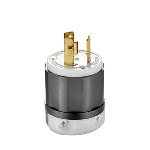 Leviton 2621 - Locking Plug, 30 Amp, 250 Volt, Industrial Grade - Black & White - Ready Wholesale Electric Supply and Lighting