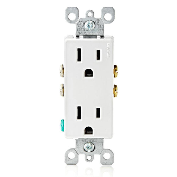 Leviton 5325 - 15 Amp Decora Duplex Outlet - Ready Wholesale Electric Supply and Lighting