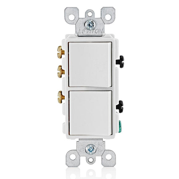 Leviton 5641 - 15 Amp, 120/277 Volt, Decora Single-Pole / 3-Way AC Combination Switch, Residential/Commercial Specification Grade, Grounding, Side Wired - Ready Wholesale Electric Supply and Lighting
