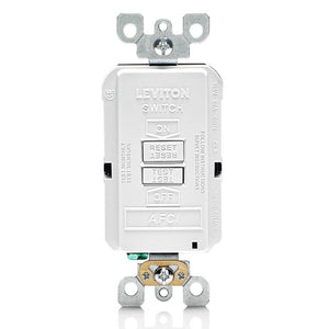 Leviton AFRBF - SmartlockPro, AFCI, Blank Face Receptacle Outlet, Commercial Specification Grade, 20 Amp, 125 Volt - Ready Wholesale Electric Supply and Lighting