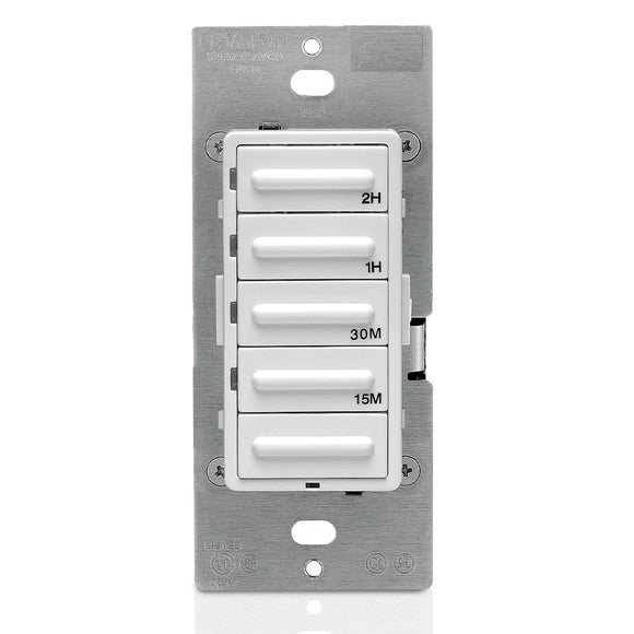 Leviton LTB02-1LZ - Decora Preset Resistive/Inductive 2-Hour Countdown Timer - Ready Wholesale Electric Supply and Lighting