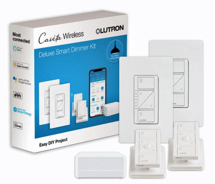 Lutron PBDGPKG2W Wireless Deluxe Dimmer Bridge Caseta Smart Start Ki