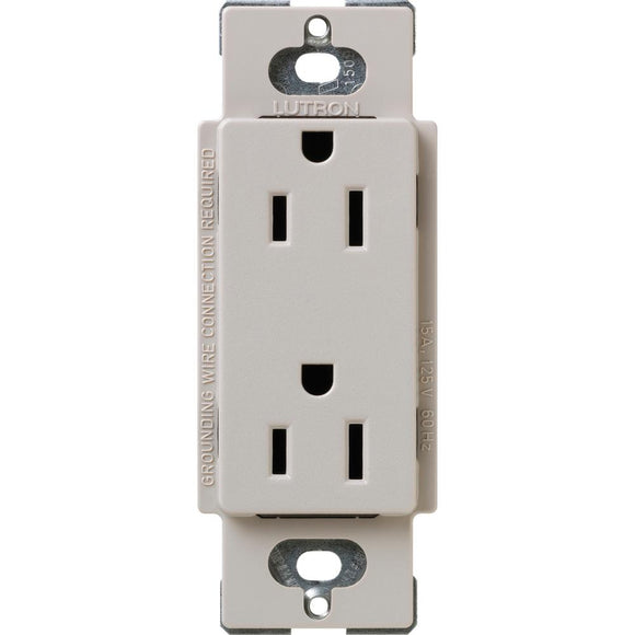 Lutron SCR-15 Claro (Satin) 15 Amp Receptacle - Ready Wholesale Electric Supply and Lighting