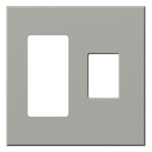 Lutron VWP-2RC Vareo 2-Gang Wallplate For 1 Receptacle / Jack and 1 Dimmer / Switch - Ready Wholesale Electric Supply and Lighting