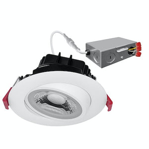 EnVisionLED LED-DLJBX-ADJ-4-12W-3WD-WH-R 4" Gimbal Adjustable Downlight Canless - Ready Wholesale Electric Supply and Lighting