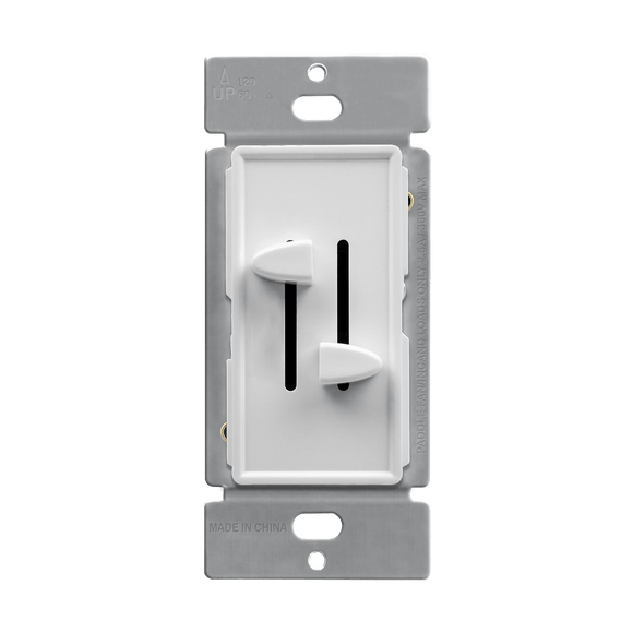 Enerlites 17006-W 300-Watt Single-Pole Dual Slide LED Dimmer Switch - White - Ready Wholesale Electric Supply and Lighting