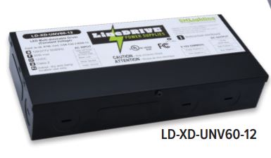 GM Lighting LD-XD-UNV60-12 LineDRIVE XD 12VDC Electronic LED MULTI-Dimmable Power Supplies - Ready Wholesale Electric Supply and Lighting