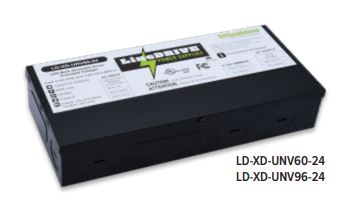 GM Lighting LD-XD-UNV60-24 LineDRIVE XD 24VDC 60W Electronic LED MULTI-Dimmable Power Supplies - Ready Wholesale Electric Supply and Lighting
