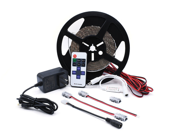 GM Lighting KT-LE24V15-30K16A 24V 1.5W 3000K LED Tape Kit, 16 ft reel, Connectors and Controller included - Ready Wholesale Electric Supply and Lighting