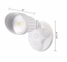 Cyber Tech Lighting LF10H1 10W Single Head LED Security Light 5000K & 3000K - Ready Wholesale Electric Supply and Lighting