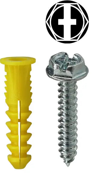 Dottie 2AKHX  #10 Yellow Wing Conical Anchor Kit w/ Hex Head Combo Drive Screws - Ready Wholesale Electric Supply and Lighting