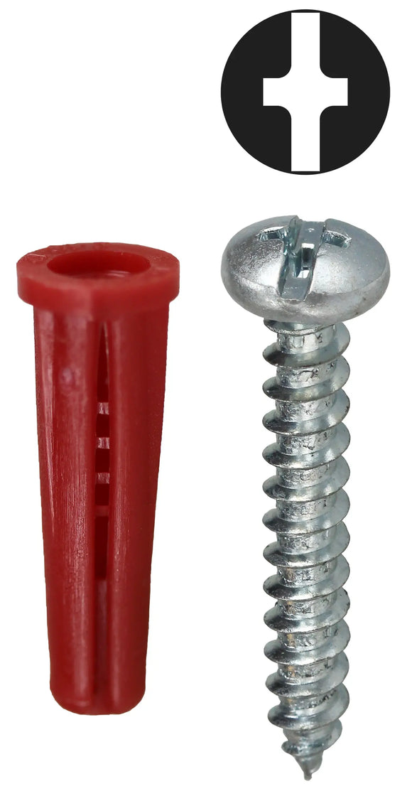 Dottie RD2  #6 Red Conical Anchor Kit w/ Pan Head Combo Drive Screws - Ready Wholesale Electric Supply and Lighting