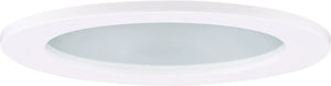 ELCO EL1412SH 4" Adjustable Shower Trim with Clear Reflector and Frosted Lens Trim - White Lexan - Ready Wholesale Electric Supply and Lighting