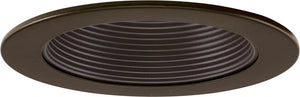 ELCO EL1493BC 4" Adjustable Step Baffle Trim - Black with Clear Trim - Ready Wholesale Electric Supply and Lighting