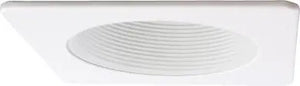 ELCO EL2494W 4" Phenolic Deep Baffle Square Trim - All White - Ready Wholesale Electric Supply and Lighting