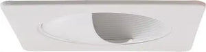 ELCO EL2495W 4" Baffle Square with Wall Wash Trim - All White - Ready Wholesale Electric Supply and Lighting
