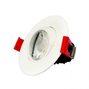 EnVisionLED LED-DLJBX-ADJ-3-8W-5CCT-WH-R - 3" White Gimbal J-Box Canless Downlight 5CCT Round - Ready Wholesale Electric Supply and Lighting