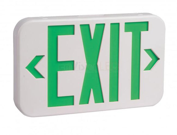 EnVisionLED LED-EM-EXT-G-WH - Emergency Exit Sign Single/Double Sided (Green) - Ready Wholesale Electric Supply and Lighting