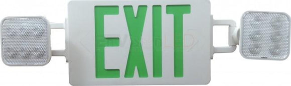 EnVisionLED LED-EM-EXT-G-WH-CMB - Emergency Exit Sign Combo Single/Double Sided (Green) - Ready Wholesale Electric Supply and Lighting