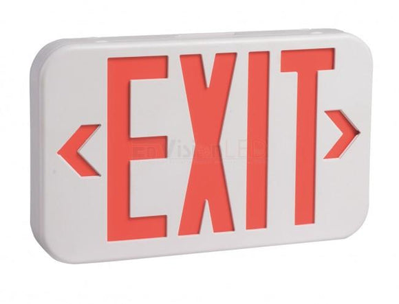 EnVisionLED LED-EM-EXT-R-WH - Emergency Exit Sign Single/Double Sided (Red) - Ready Wholesale Electric Supply and Lighting