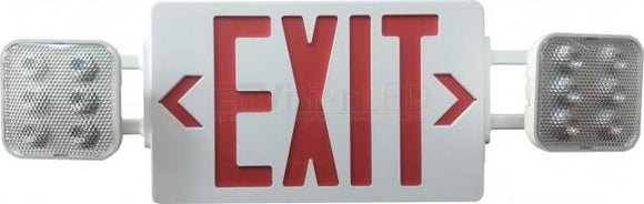 EnVisionLED LED-EM-EXT-R-WH-CMB - Emergency Exit Sign Combo Single/Double Sided (Red) - Ready Wholesale Electric Supply and Lighting