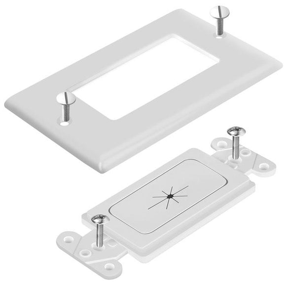 Enerlite 8901-W Single Gang Pass-Through Wallplate - Ready Wholesale Electric Supply and Lighting