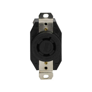 Enerlites 66420-BK - INDUSTRIAL GRADE, LOCKING RECEPTACLE, 20A 125-250V, 3-POLE, 4-WIRE, GROUNDING, L14-20R, BLACK - Ready Wholesale Electric Supply and Lighting