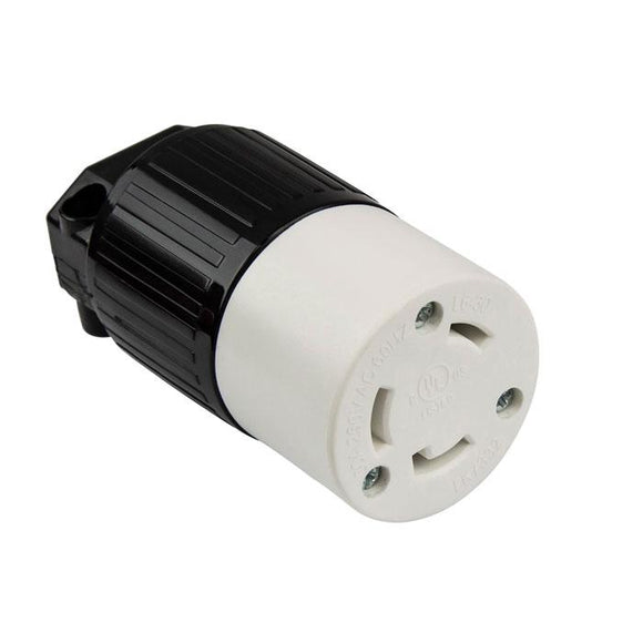 Enerlites 66462-BK - INDUSTRIAL GRADE, LOCKING RECEPTACLE, 30A, 250V, 2-POLE, 3-WIRE, NEMA L6-30C - Ready Wholesale Electric Supply and Lighting
