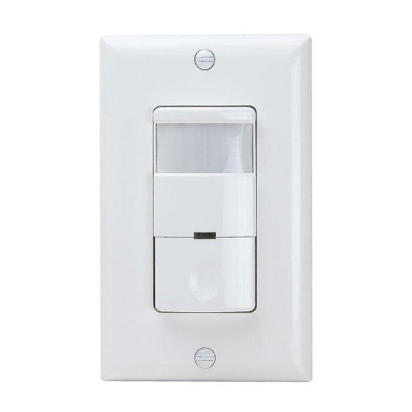Enerlites DWOS-J-W PIR Wall Switch with No Neutral Required - Ready Wholesale Electric Supply and Lighting